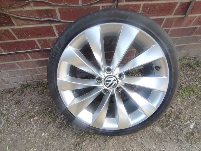 1x GENUINE VW TURBINE PASSAT CC SCIROCCO 18" ALLOY WHEEL 