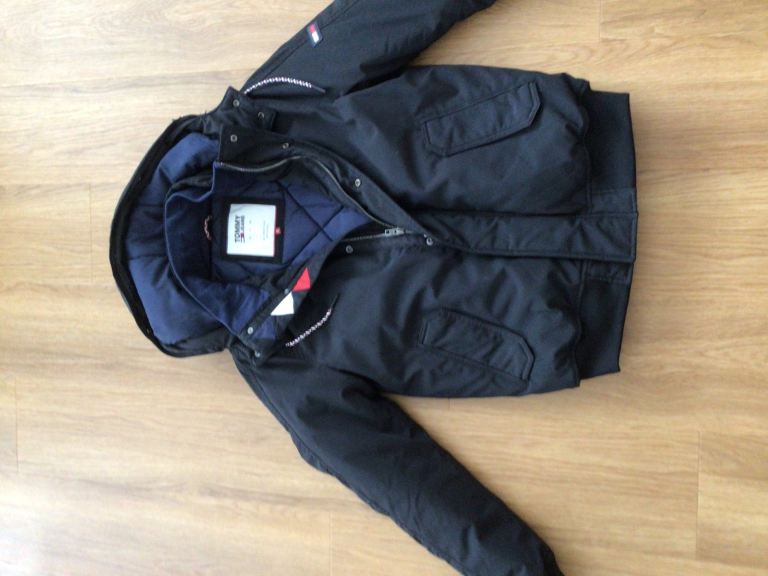 Tommy Jeans Black Puffer Jacket - Size S, As Good As New