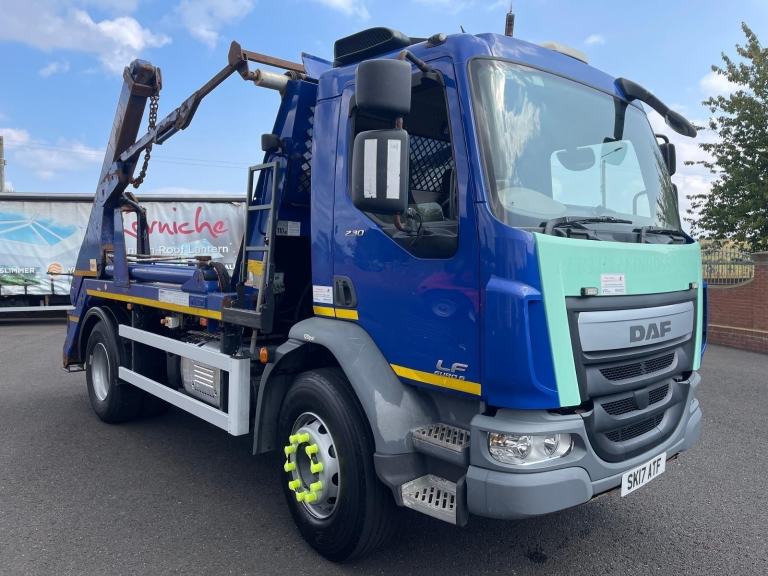 2017 DAF LF 55.230 18 TON SKIP LOADER EURO 6 ex council 