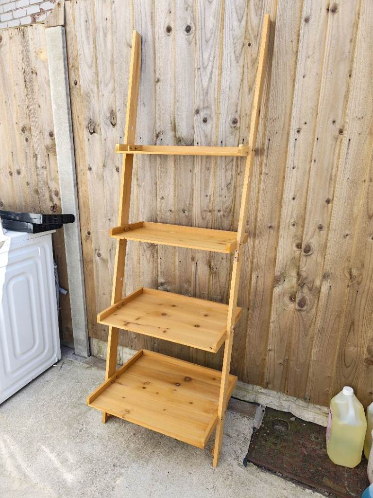 NEW Large 4 Tier Wooden Ladder Planter Garden Flowers Stand Patio