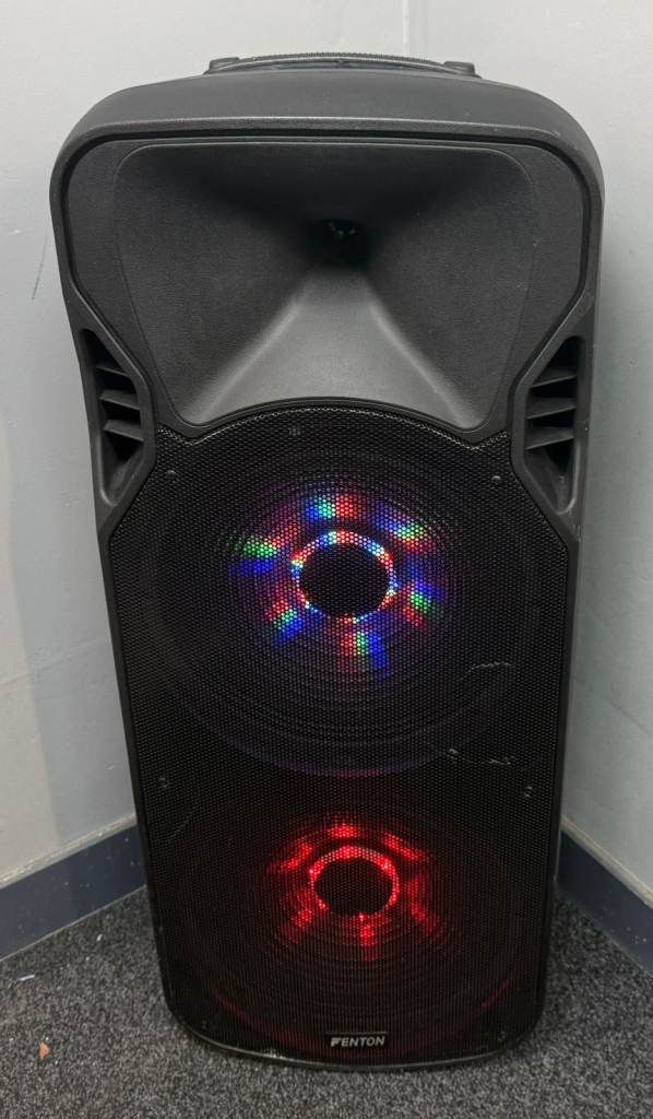 Fenton FT215LED Portable Sound System 2 x 15″ 1600W NO MICS - COLLECTION ONLY