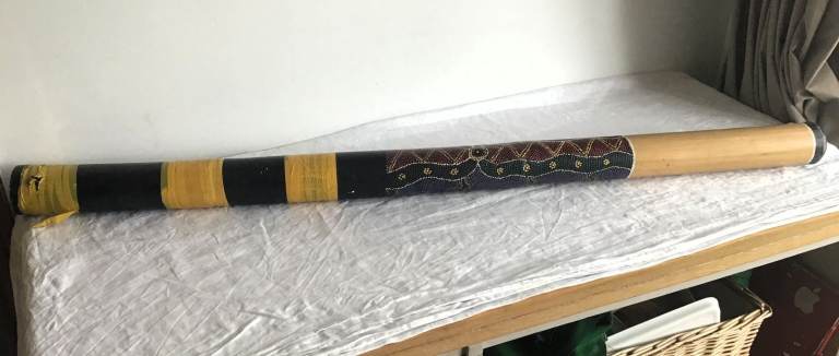 Didgeridoo Handcrafted & Painted Aboriginal People’s Bamboo Musical Instrument.