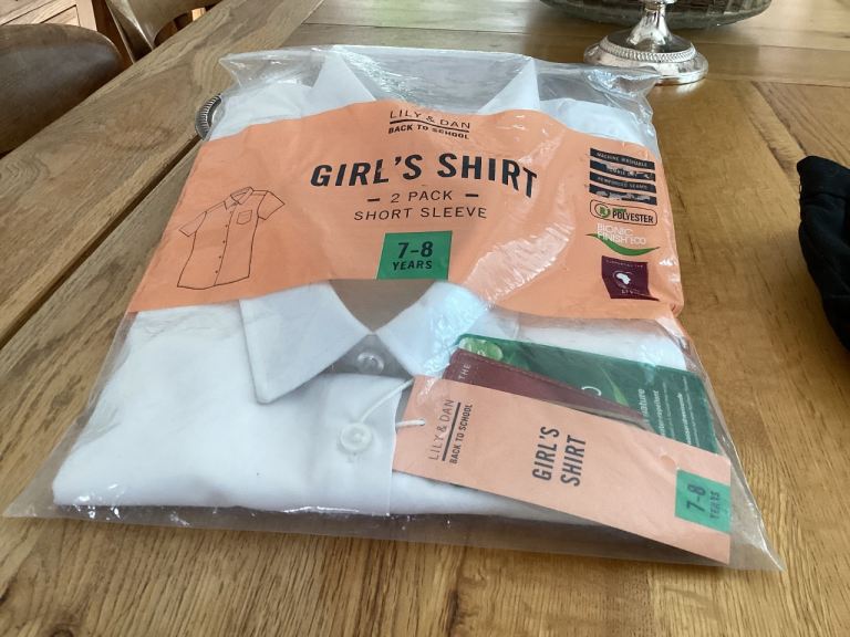 Girls school shirts.
