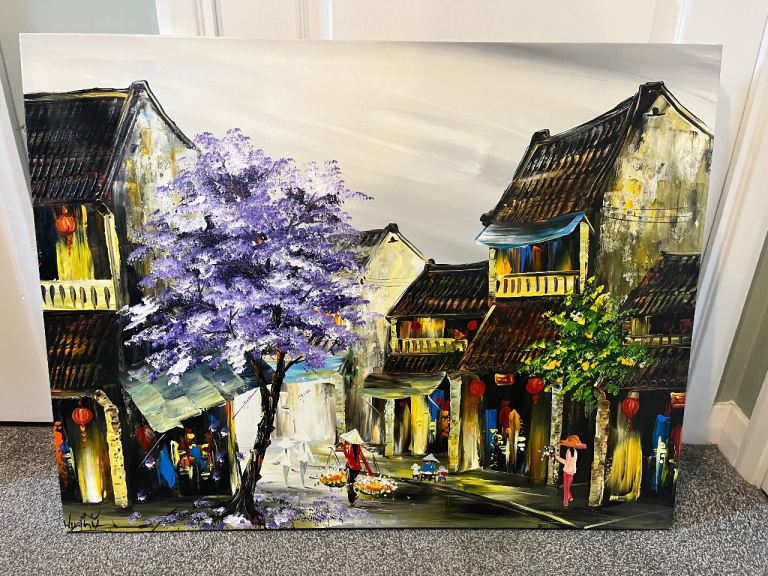 image for Oriental Canvas Village Scene