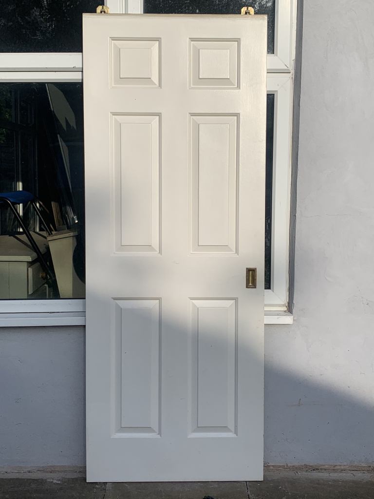 INTERIOR 6 WOODEN DOOR IN WHITE 76.5CM WIDE 197.5CM HIGH CAN DELIVER 