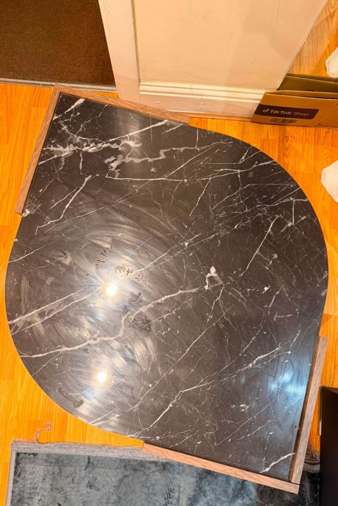 Black Marble Top Coffee Table – Good Condition