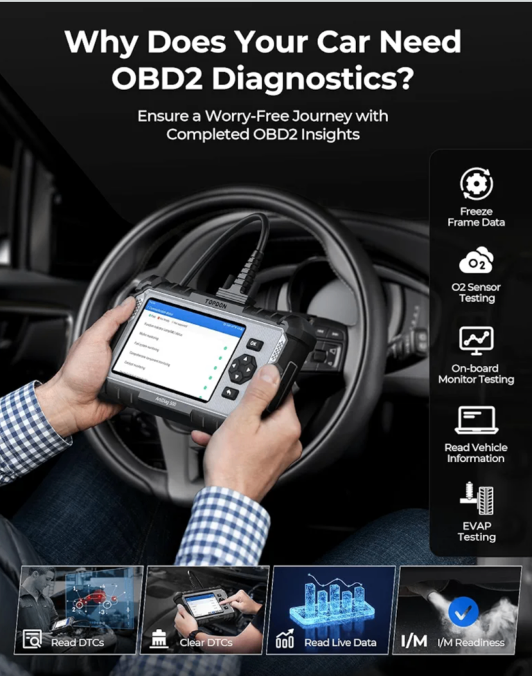 TOPDON ArtiDiag500 OBD2 Car Diagnostic Scanner – Engine, ABS, SRS, Transmission | 6 Reset Functions