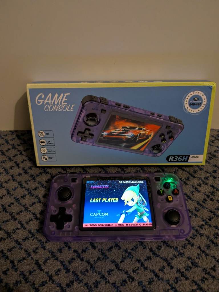 R36h handheld games console emulator 1000s of games 128gb