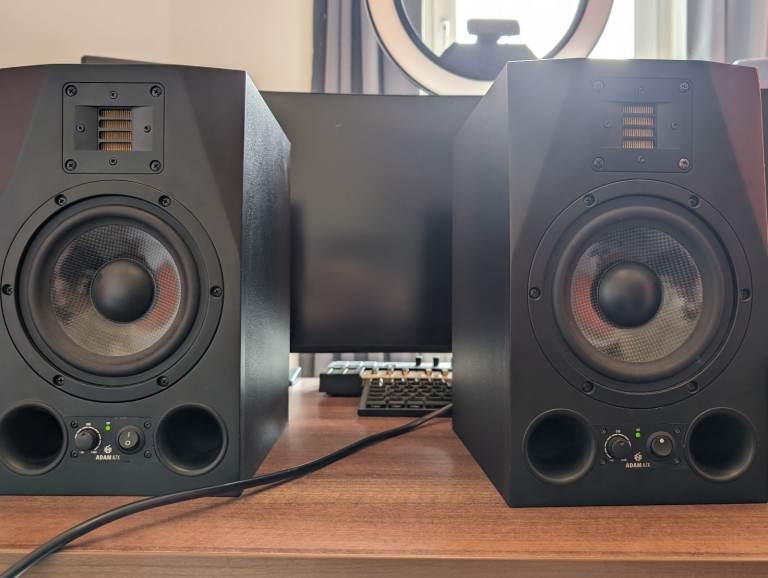 ADAM A7X Studio Monitors (Pair) + Auralex MoPads & Stands – Collection Only, Leith