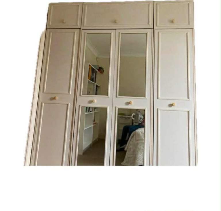 White wardrobe with mirrors