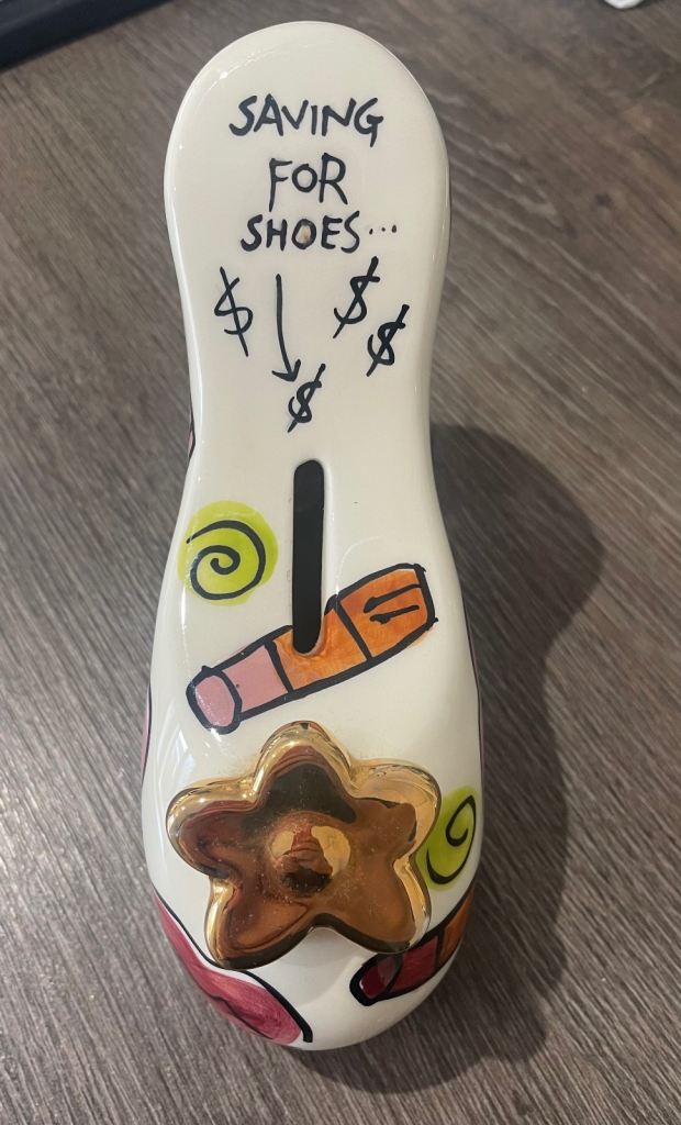 Saving for Shoes Money Box