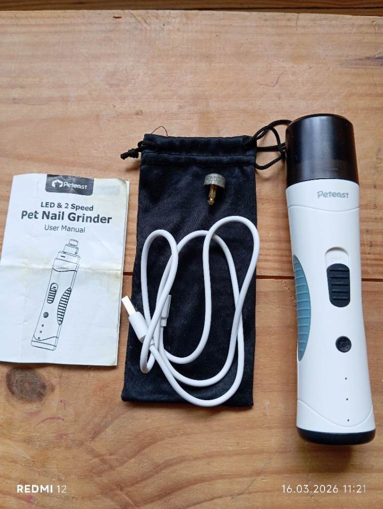 Peteast Electric Pet Nail Grinder, 2200mA lithium battery