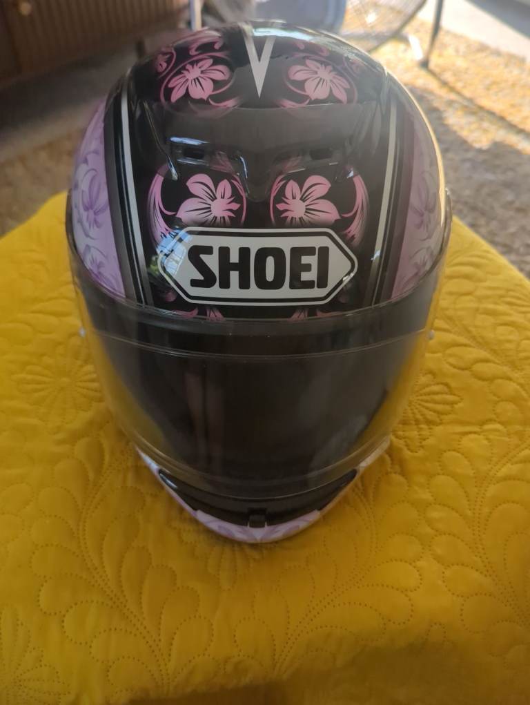 Shoei Raid II Full Face Motorcycle Helmet - Pink/Black Floral Vogue TC-7 Size XS