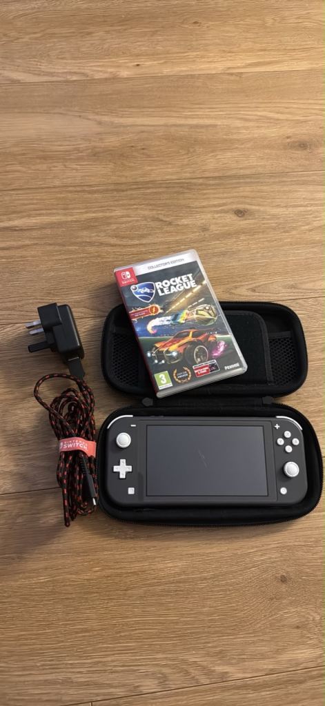 Nintendo Switch Lite Grey with Case and Rocket League Game