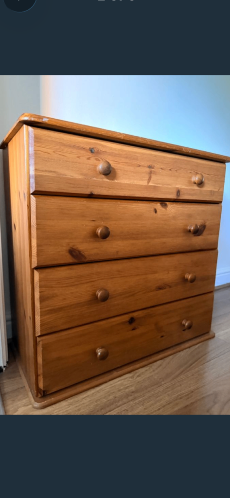 Free local delivery smallish pine chest of drawers 