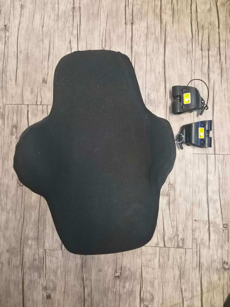 JAY J3 Wheelchair Backrest Cushion/Back Support, Black With Brackets