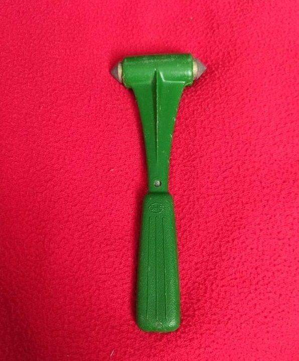 Vintage 1990s Dual Weighted Green Glass Breaker