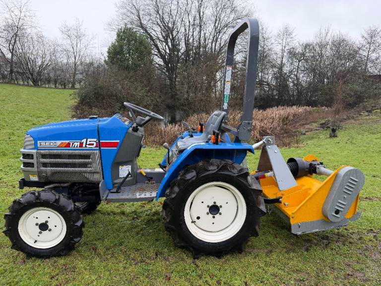 ISEKI TM15 4WD Compact Tractor & New RAPTOR X Flail Mower *** VIDEO *** 15HP *  257 hours
