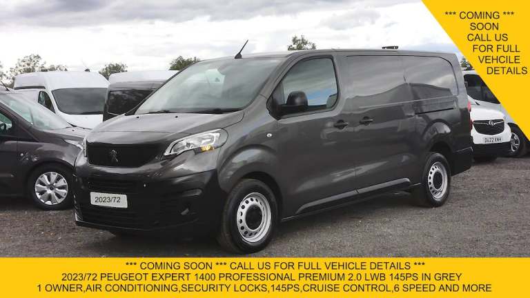 2023 Peugeot Expert 1400 PROFESSIONAL PREMIUM 2.0 LWB 145PS IN GREY,AIR CONDITIONING,SECURITY L P...