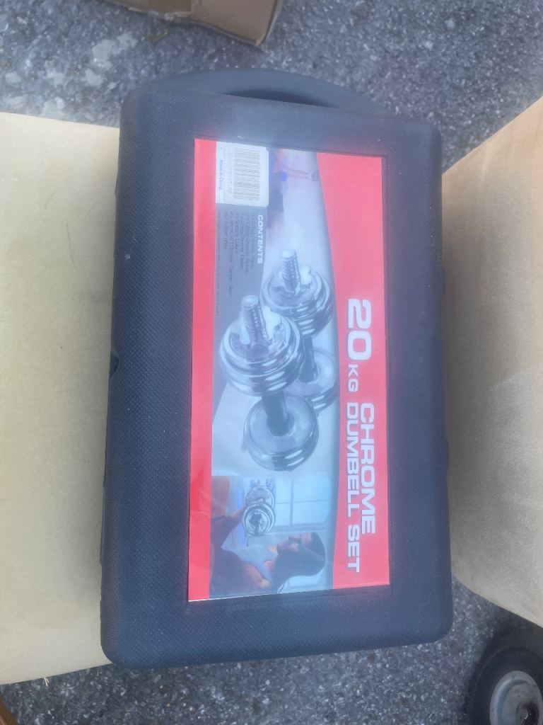 20kg Chrome Dumbbell Set in Carry Case – Good Condition