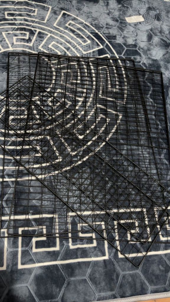 Black Metal Wire Mesh Pen Panels Pet Playpen Fence Panels Set of 4