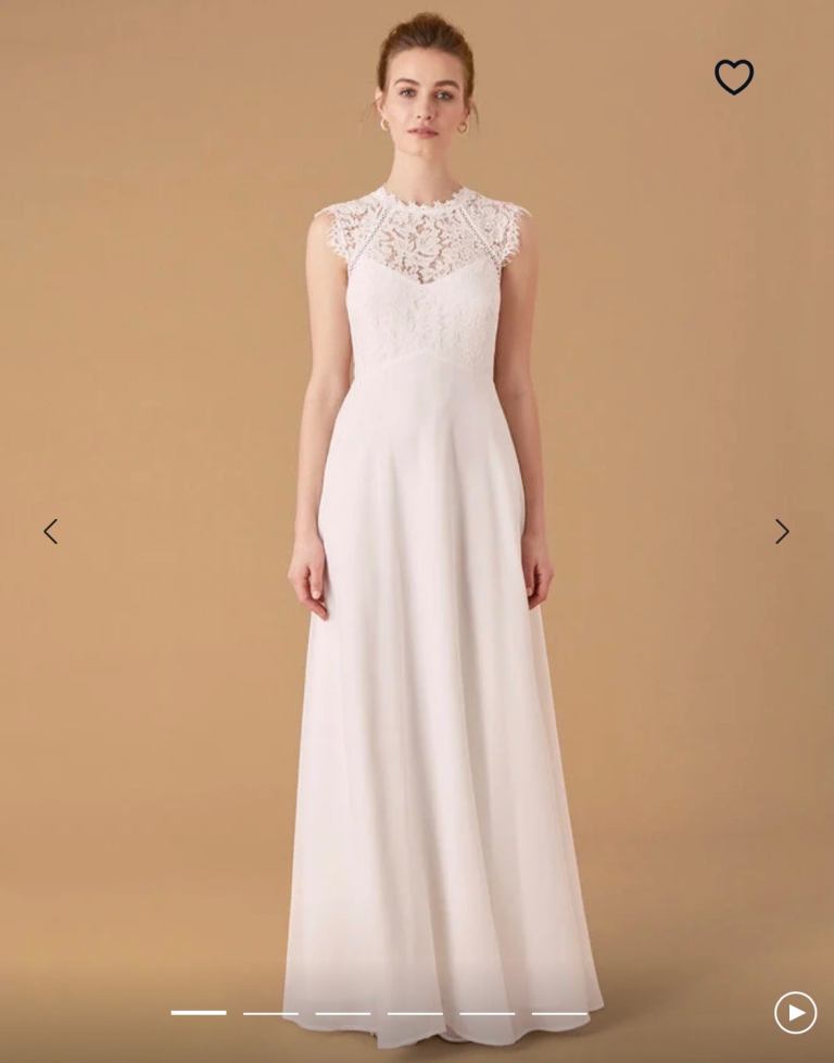 Monsoon Lilian lace wedding dress - size 12