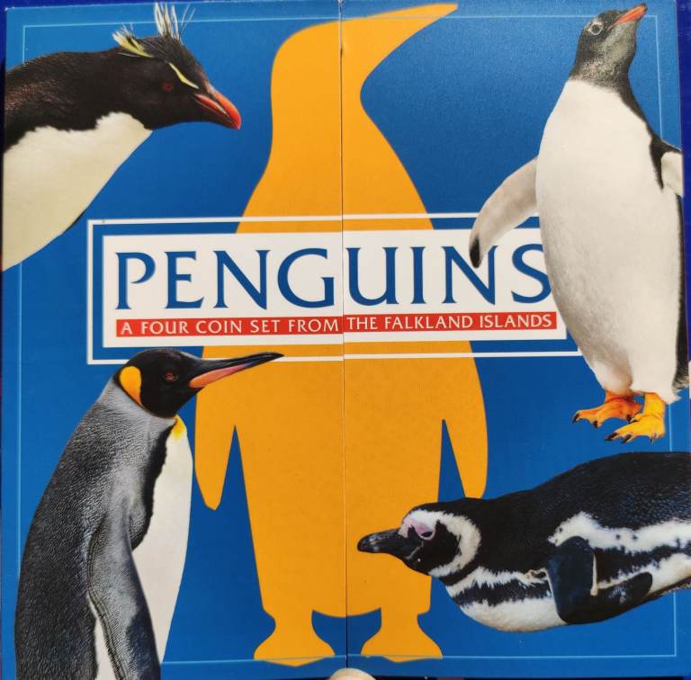 2017 Falklands Islands 4 colour 50p coin set in Album.