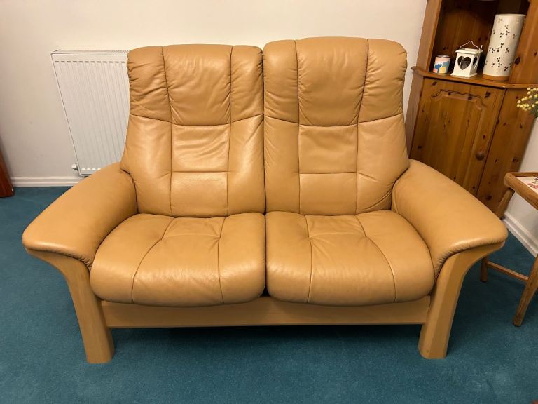 Ekornes Stressless 2 seater sofa and Armchair