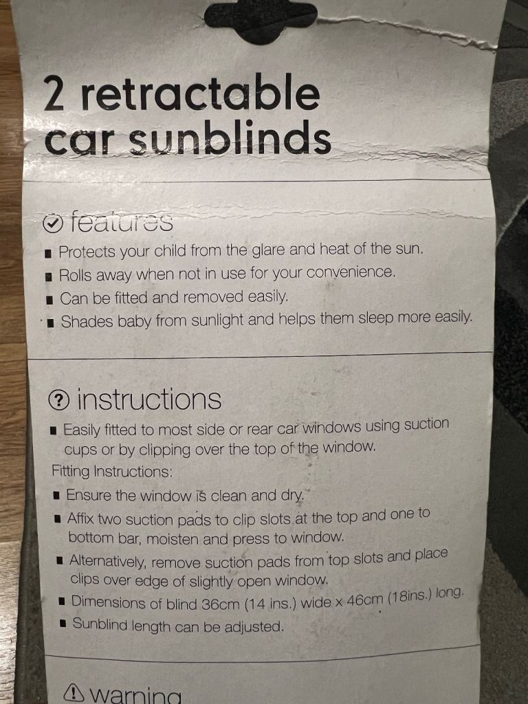 2 x Retractable Car Sunblinds Brand NEW