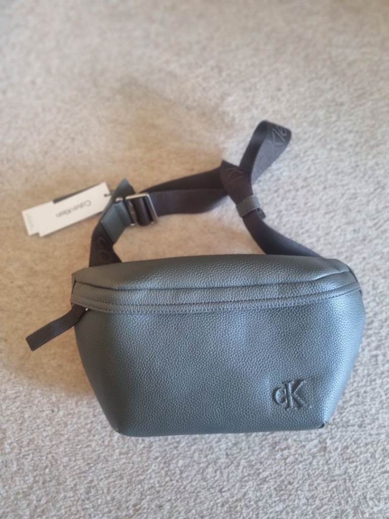 New Calvin Klein Bum Bag – Grey, Adjustable Strap
