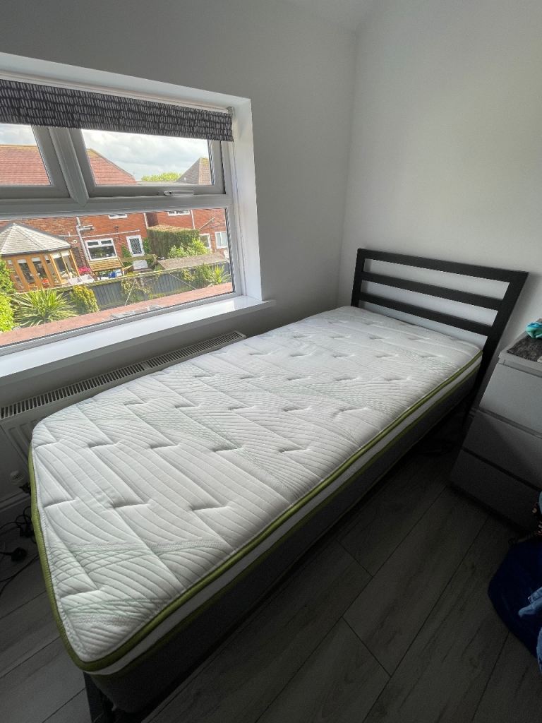 Immaculate Single bed frame with mattress 