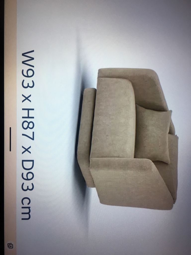 Comfy Brown Fabric swivel Armchair – Good Condition, W93 x H87 x D93 cm
