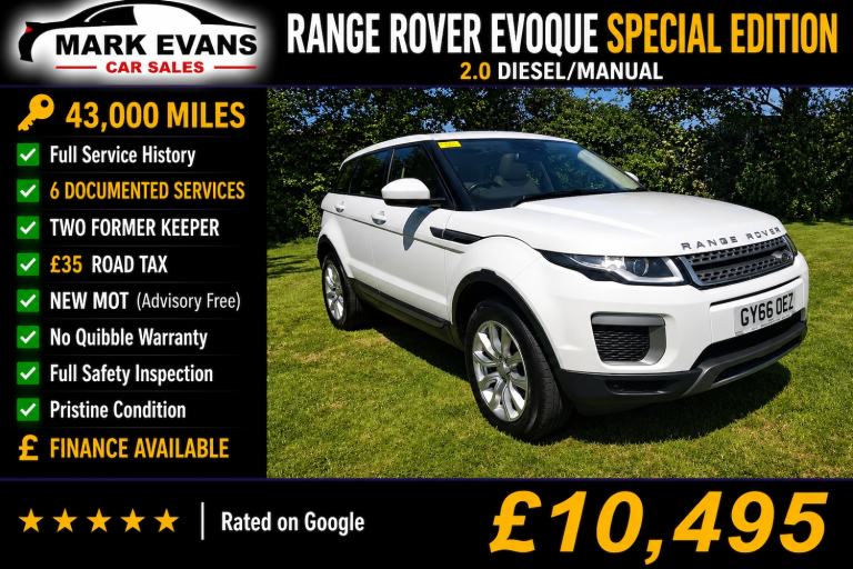 2016 Land Rover Range Rover Evoque 2.0 eD4 SE 5dr 2WD ESTATE Diesel Manual