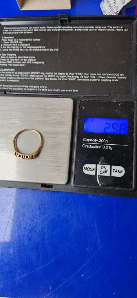 18ct carat gold ruby and diamond ring 