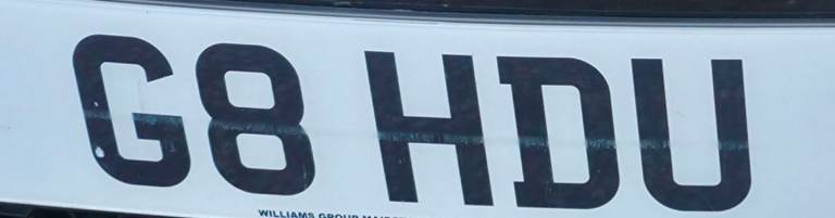 G8HDU Private Plate