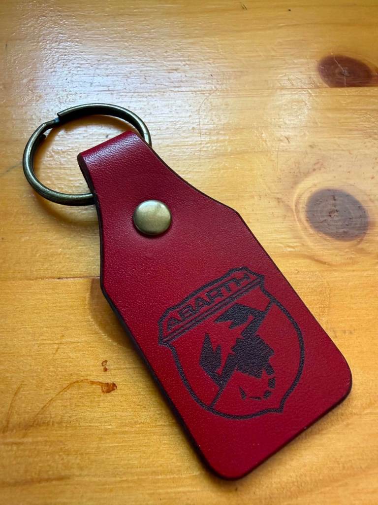 Fiat Abarth Leather Key Ring