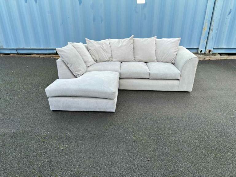 Grey L Shape corner sofa DELIVERY AVAILABLE