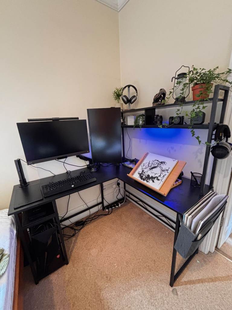 MUST GO - L shaped gaming desk 140x120cm