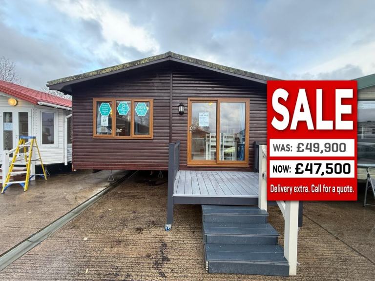 2 Bed Twin Lodge - Bath, Ensute Shower, Utility - Offsite Sale, Own Land, Farms