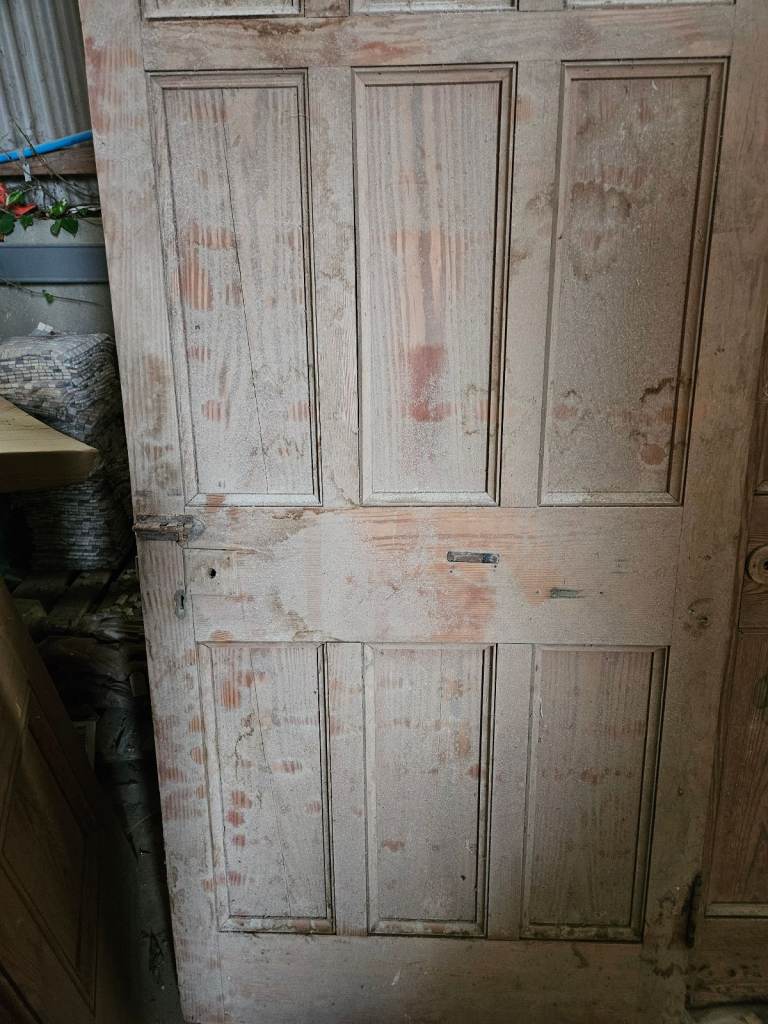 Reclaimed Pitch Pine 9 panel door