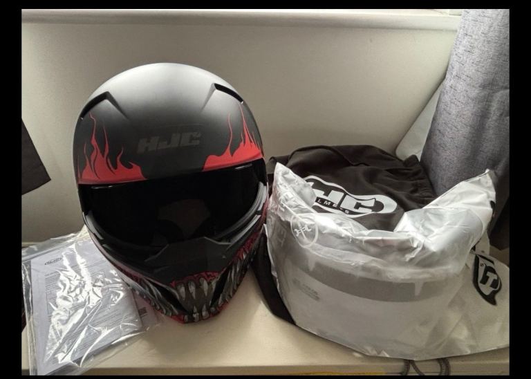 HJC i20 Motorcycle Motorbike Helmet Urban Streefighter Scraw Red