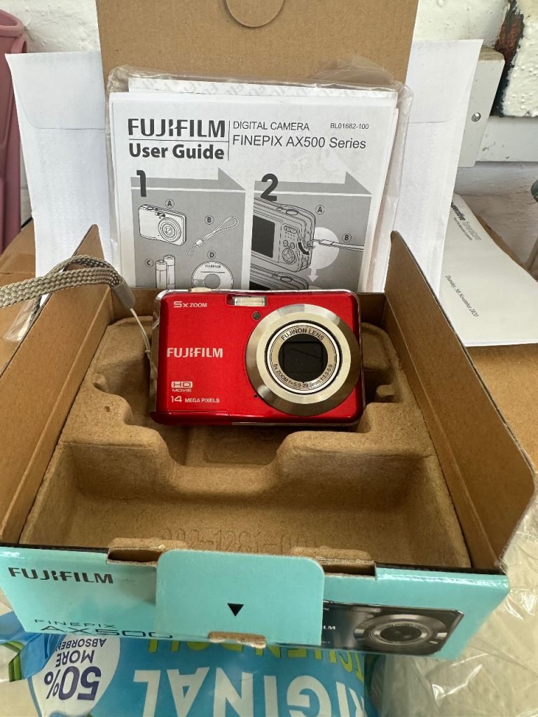 Fujifilm FinePix AX500 Series Digital Camera - Red, New