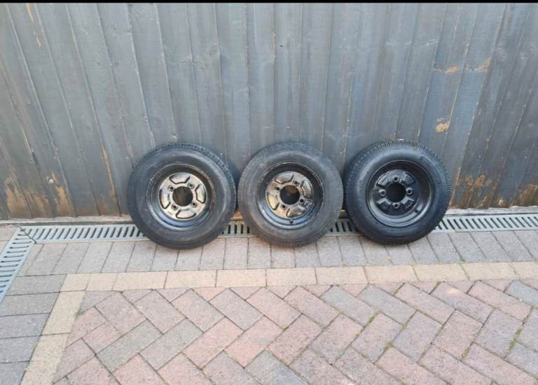 3x 10" trailer wheels for sale 