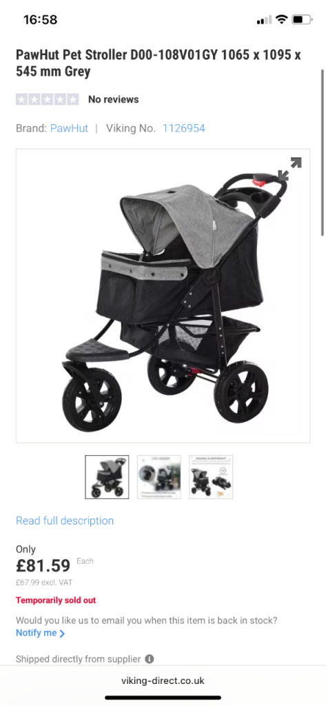 UNUSED/NEW PawHut Pet Stroller 