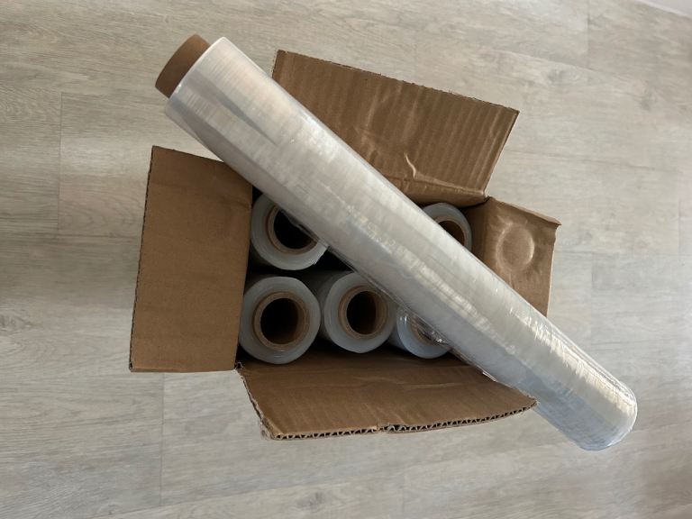 image for 6 x Strong Parcel Packing Rolls Pallet Stretch Shrink Wrap Film 400mm