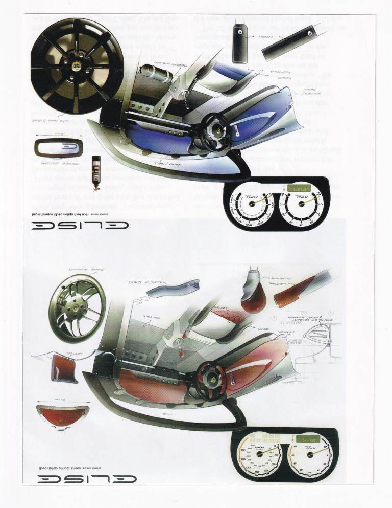 09. A Rare Original Magazine Advertisement of A Lotus Elise Concept Drawing