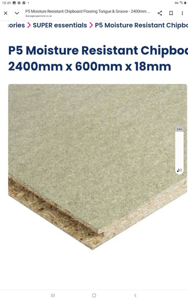 0wayrock or plywood for sub  flooring 18mm thick 3x3 foot square just for a patch on floor ...wanted