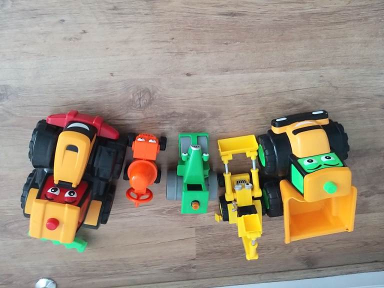Fun Set of Multicoloured Plastic Construction Vehicles
