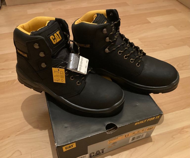Cat Striver S3 SRC Black Steel-Toe Safety Boots UK Size 10 New/Boxed