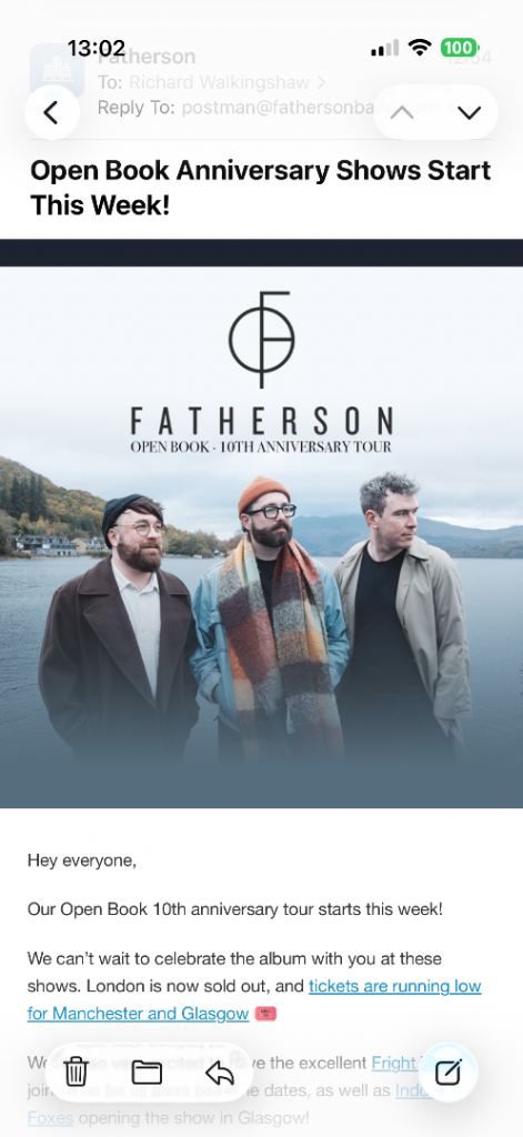 Two Fatherson Tickets 